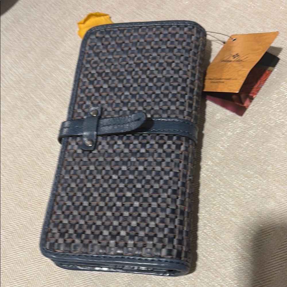 Patricia Nash Blue Woven Wallet